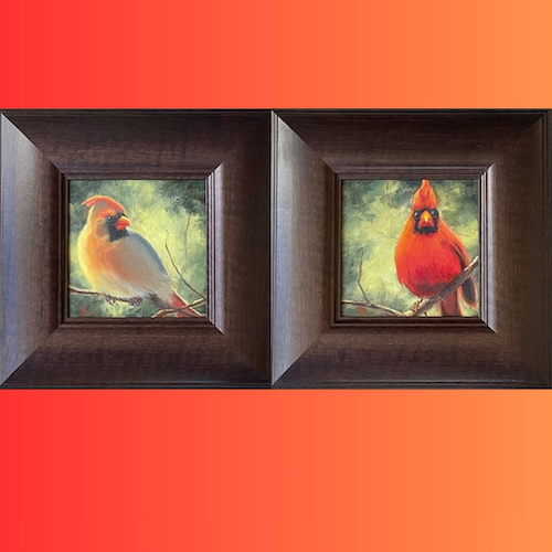 The Cardinals 6x6 $580 at Hunter Wolff Gallery